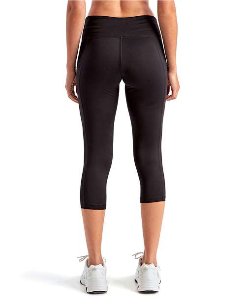 TriDri TD533 Women's Performance Calf-Length Leggings - Back view