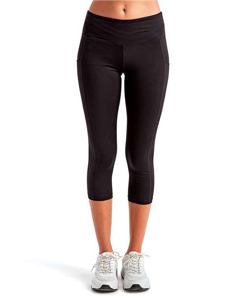 TriDri TD533 Women's Performance Calf-Length Leggings - Front view