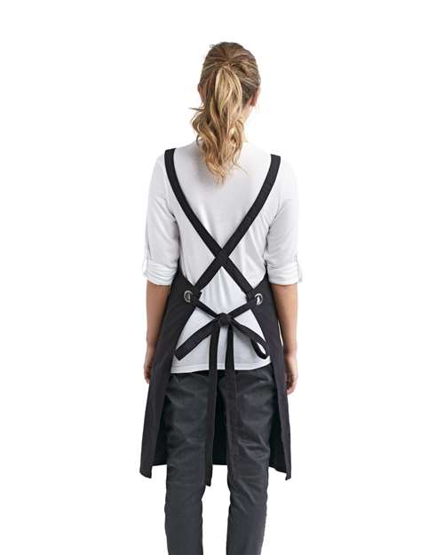 Artisan Collection by Reprime RP129 Cross Back Barista Bib Apron - Back view