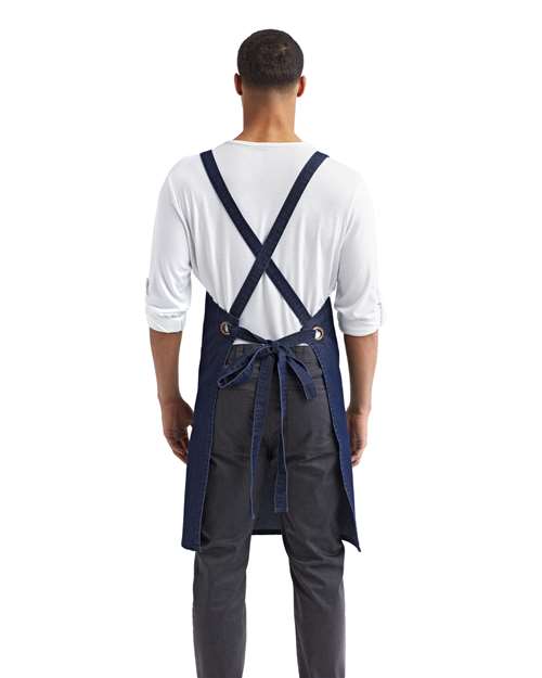 Artisan Collection by Reprime RP129 Cross Back Barista Bib Apron - Back view