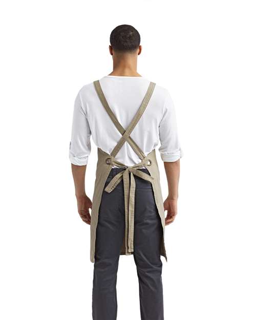 Artisan Collection by Reprime RP129 Cross Back Barista Bib Apron - Back view