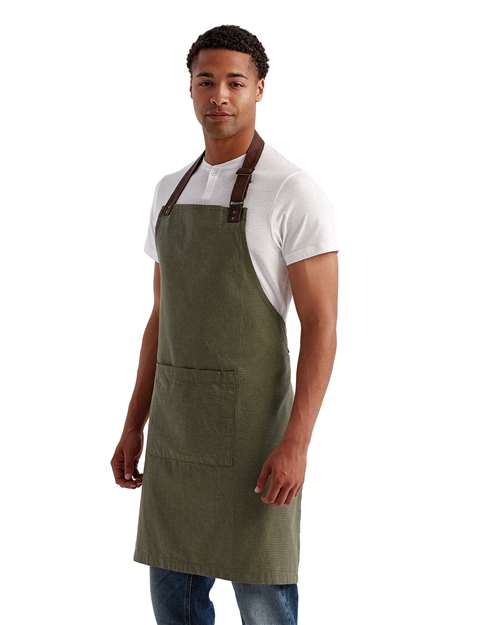Artisan Collection by Reprime RP144 Annex Oxford Bib Apron - Side view