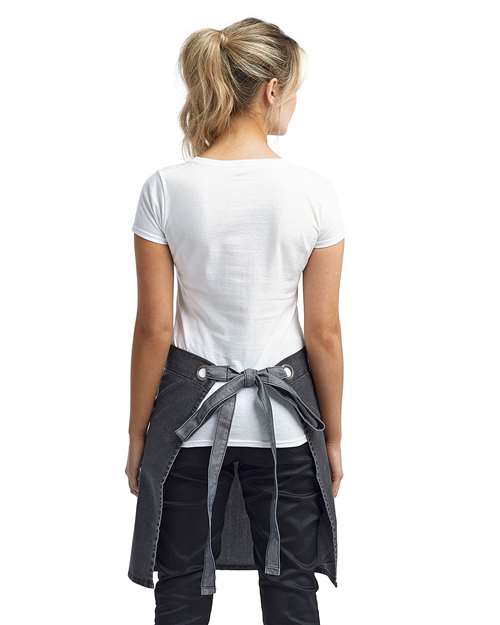 Artisan Collection by Reprime RP128 Domain Contrast Denim Waist Apron - Back view