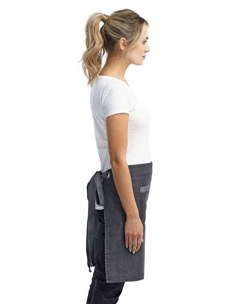 Artisan Collection by Reprime RP128 Domain Contrast Denim Waist Apron - Side view