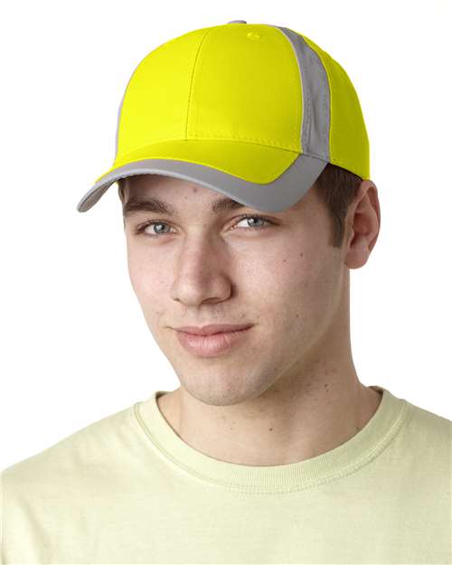 Adams Headwear RF102 Reflector Safety Cap - Front view