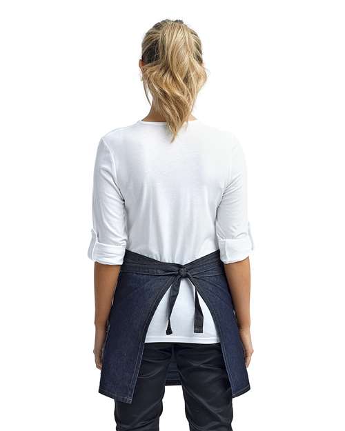 Artisan Collection by Reprime RP125 Jeans Stitch Denim Waist Apron - Back view