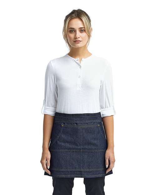 Artisan Collection by Reprime RP125 Jeans Stitch Denim Waist Apron - Front view