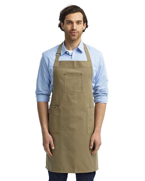 Artisan Collection by Reprime RP132 Chino Bib Apron - Front view