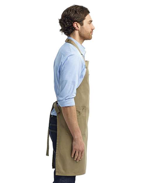 Artisan Collection by Reprime RP132 Chino Bib Apron - Side view