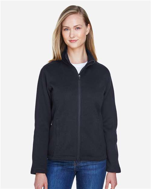 Devon & Jones DG793W Women's Bristol Full-Zip Sweater Fleece Jacket - Front view