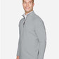 Devon & Jones DG480 Men's CrownLux Performance? Clubhouse Micro-Stripe Quarter-Zip Pullover - Side view