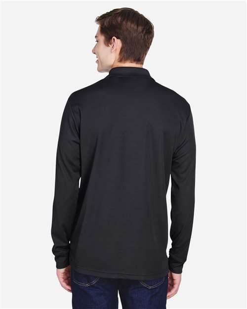 CORE365 88192P Men's Pinnacle Performance Long Sleeve Piqu·Polo with Pocket - Back view