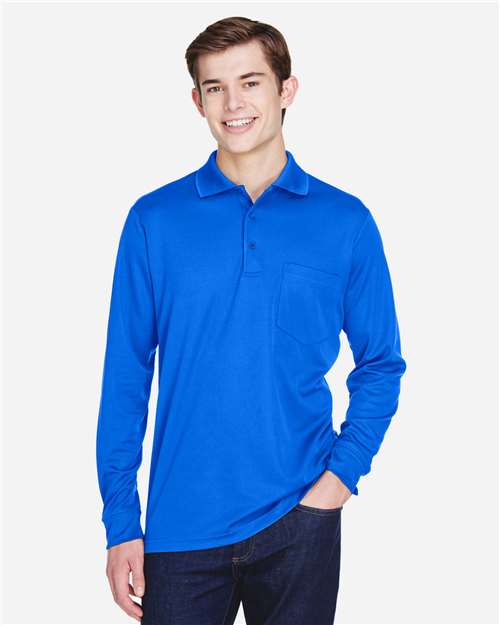 CORE365 88192P Men's Pinnacle Performance Long Sleeve Piqu·Polo with Pocket - Front view