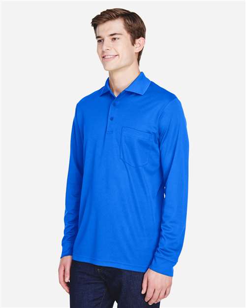 CORE365 88192P Men's Pinnacle Performance Long Sleeve Piqu·Polo with Pocket - Side view