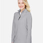 Devon & Jones DG480W Women's CrownLux Performance??Clubhouse Micro-Stripe Quarter-Zip Pullover - Side view