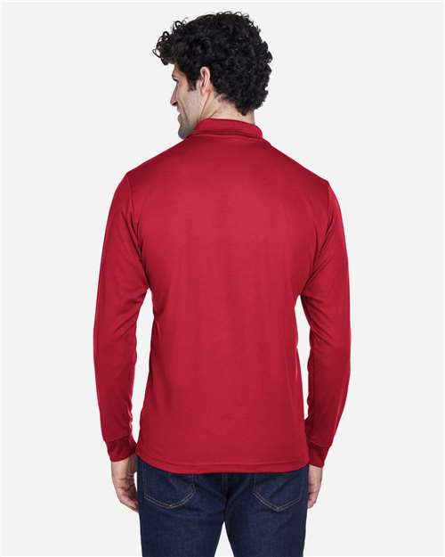 CORE365 88192 Men's Pinnacle Performance Long Sleeve Piqu·Polo - Back view