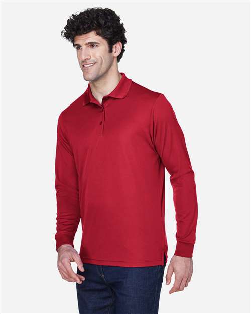 CORE365 88192 Men's Pinnacle Performance Long Sleeve Piqu·Polo - Side view