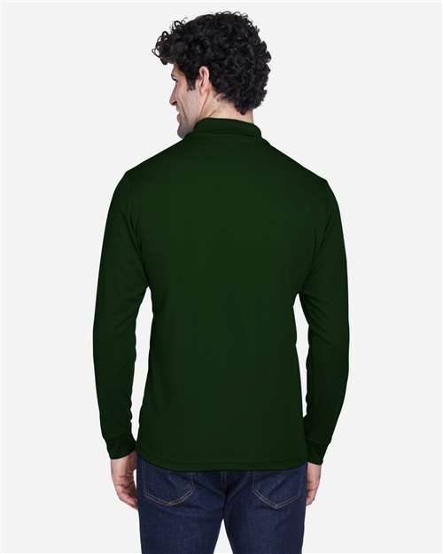 CORE365 88192 Men's Pinnacle Performance Long Sleeve Piqu·Polo - Back view