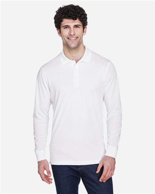 CORE365 88192 Men's Pinnacle Performance Long Sleeve Piqu·Polo - Front view