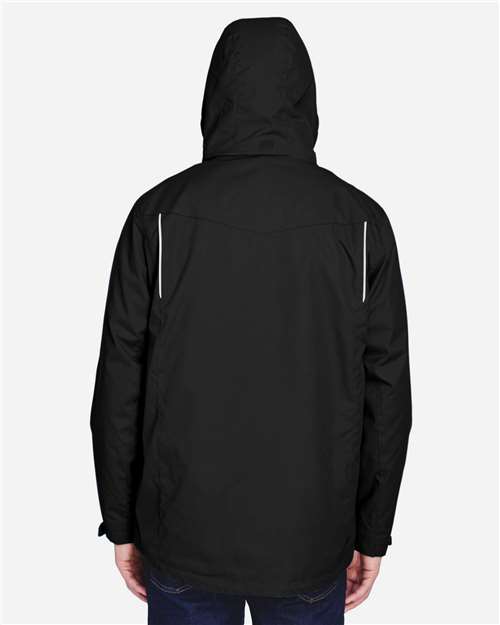 CORE365 88205 Men's Region 3-in-1 Jacket with Fleece Liner - Back view