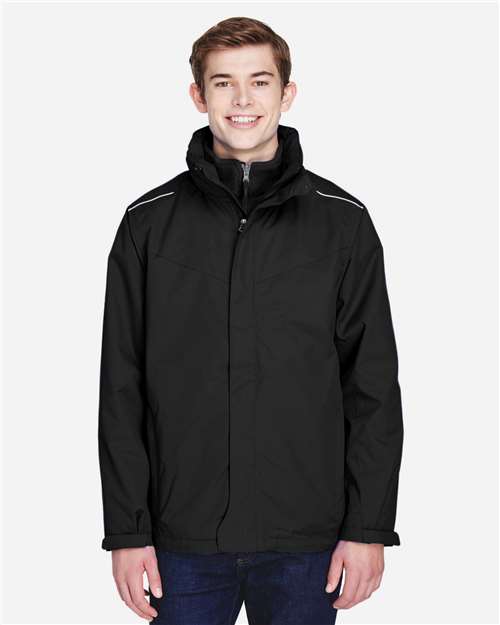CORE365 88205 Men's Region 3-in-1 Jacket with Fleece Liner - Front view