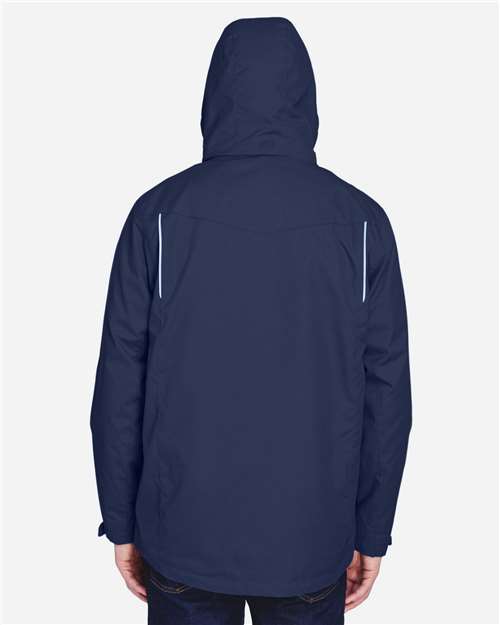CORE365 88205 Men's Region 3-in-1 Jacket with Fleece Liner - Back view