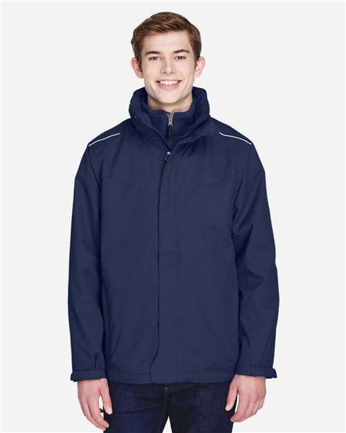 CORE365 88205 Men's Region 3-in-1 Jacket with Fleece Liner - Front view