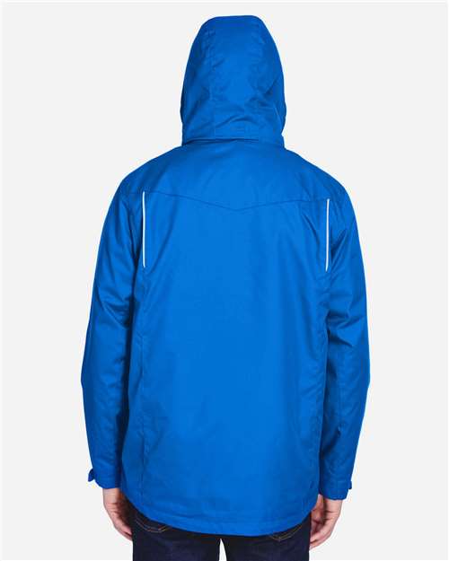 CORE365 88205 Men's Region 3-in-1 Jacket with Fleece Liner - Back view