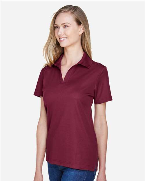 Devon & Jones DG20W Women's CrownLux Performance??Plaited Polo - Side view