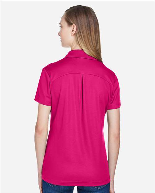 Devon & Jones DG20W Women's CrownLux Performance??Plaited Polo - Back view