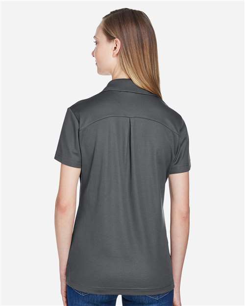Devon & Jones DG20W Women's CrownLux Performance??Plaited Polo - Back view