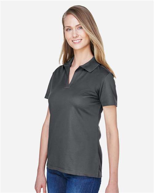 Devon & Jones DG20W Women's CrownLux Performance??Plaited Polo - Side view