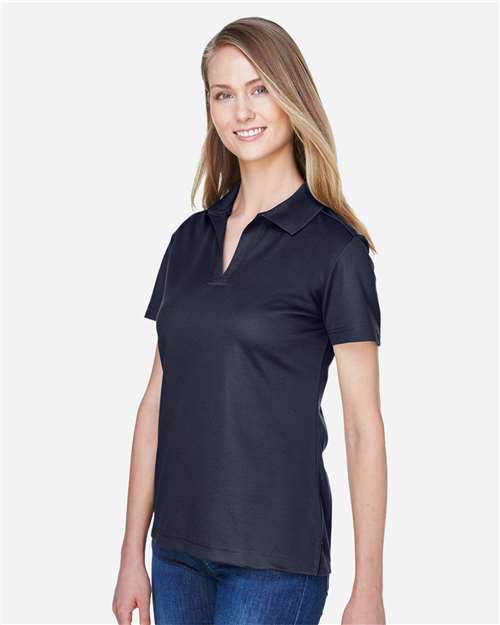Devon & Jones DG20W Women's CrownLux Performance??Plaited Polo - Side view