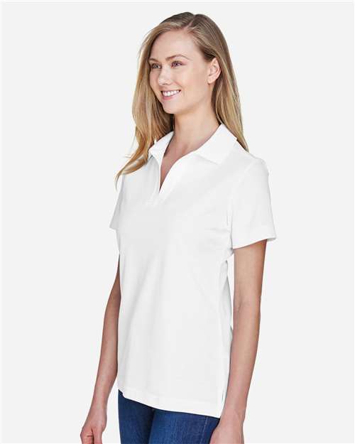 Devon & Jones DG20W Women's CrownLux Performance??Plaited Polo - Side view