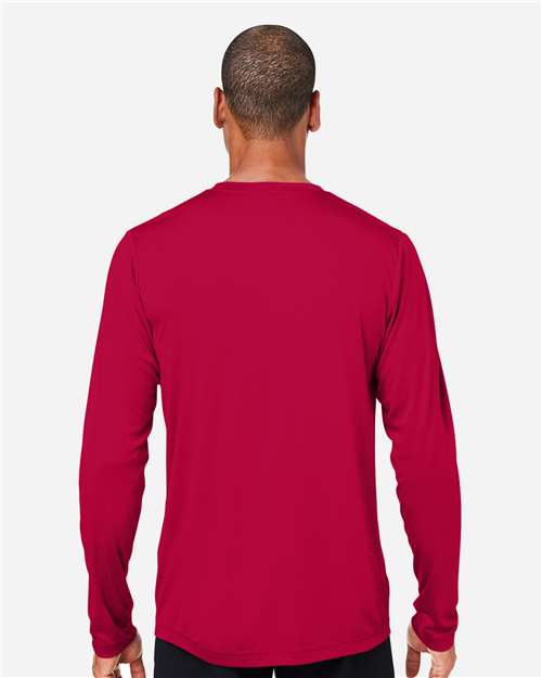 CORE365 CE10L Unisex Capital Long Sleeve Performance T-Shirt - Back view