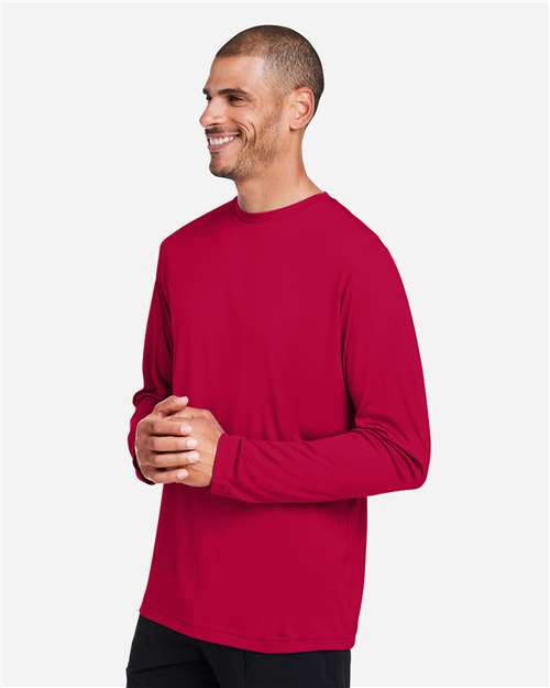CORE365 CE10L Unisex Capital Long Sleeve Performance T-Shirt - Side view