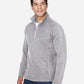 Devon & Jones DG792 Unisex Bristol Sweater Fleece Quarter-Zip Pullover - Side view