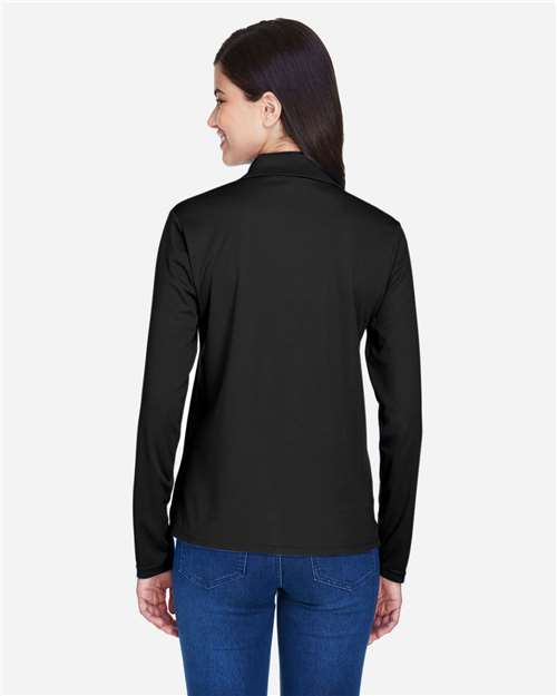 CORE365 78192 Women's Pinnacle Performance Long Sleeve Piqu·Polo - Back view