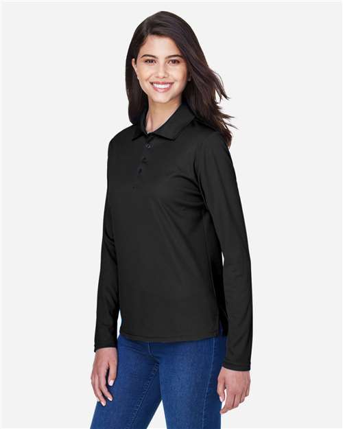 CORE365 78192 Women's Pinnacle Performance Long Sleeve Piqu·Polo - Side view