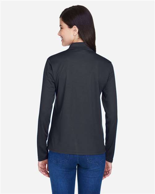 CORE365 78192 Women's Pinnacle Performance Long Sleeve Piqu·Polo - Back view