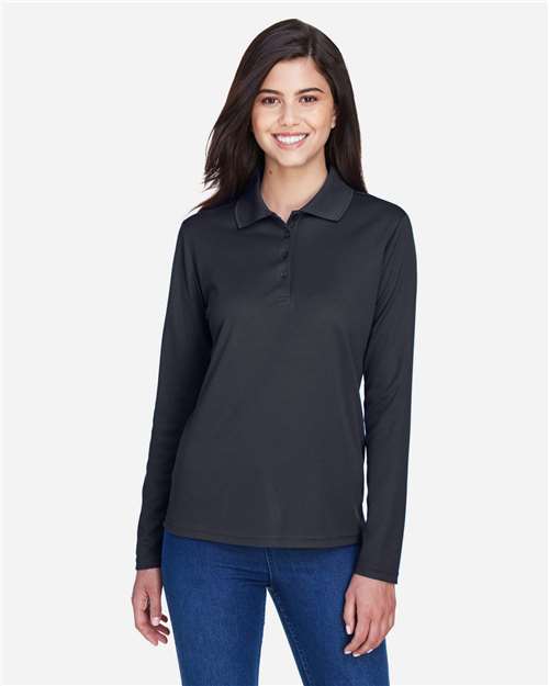 CORE365 78192 Women's Pinnacle Performance Long Sleeve Piqu·Polo - Front view