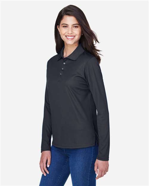 CORE365 78192 Women's Pinnacle Performance Long Sleeve Piqu·Polo - Side view