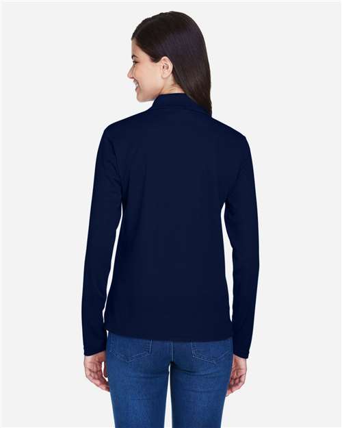 CORE365 78192 Women's Pinnacle Performance Long Sleeve Piqu·Polo - Back view