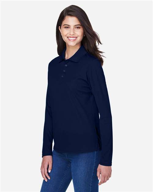 CORE365 78192 Women's Pinnacle Performance Long Sleeve Piqu·Polo - Side view