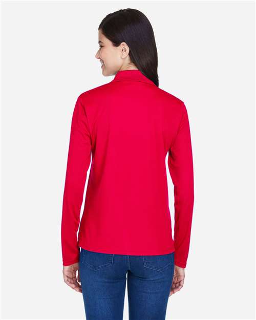 CORE365 78192 Women's Pinnacle Performance Long Sleeve Piqu·Polo - Back view