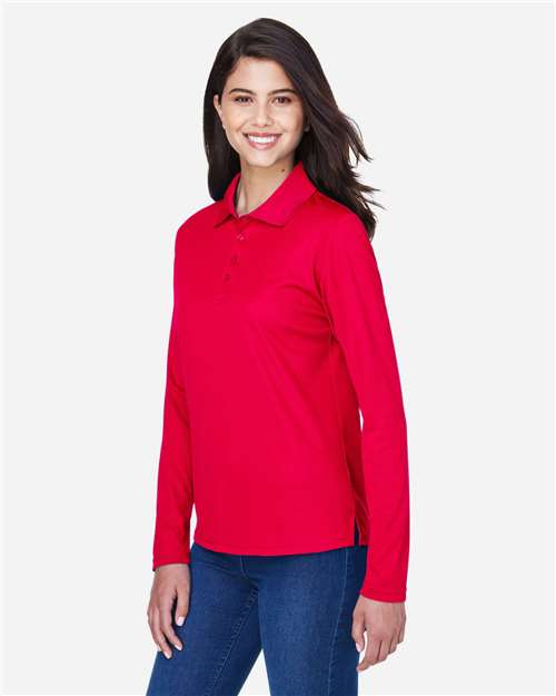 CORE365 78192 Women's Pinnacle Performance Long Sleeve Piqu·Polo - Side view