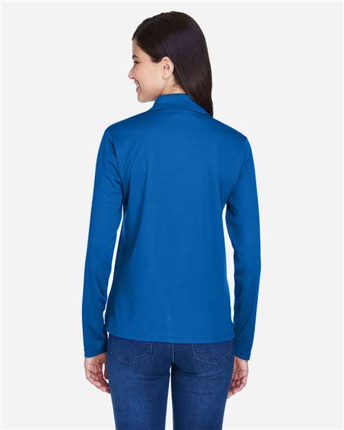 CORE365 78192 Women's Pinnacle Performance Long Sleeve Piqu·Polo - Back view