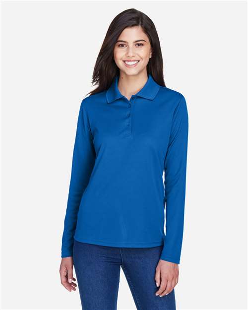 CORE365 78192 Women's Pinnacle Performance Long Sleeve Piqu·Polo - Front view