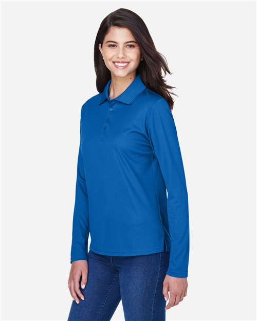 CORE365 78192 Women's Pinnacle Performance Long Sleeve Piqu·Polo - Side view
