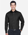 Devon & Jones DG530 Men's Crown Collection? Solid Stretch Twill Woven Dress Shirt - Front view